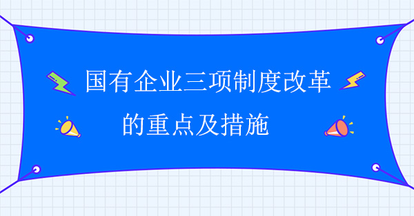 国有皇家体育(China)官方网站三项制度改革的重点及措施