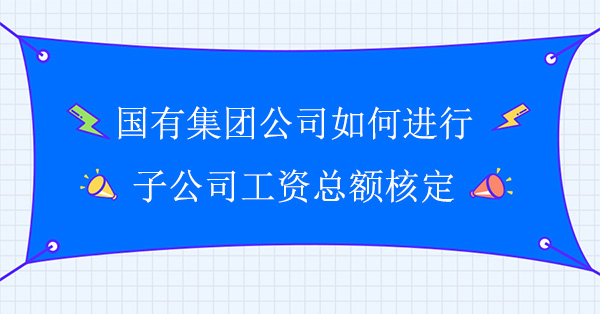 国有集团公司如何进行子公司工资总额核定