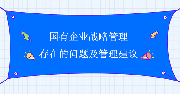 国有皇家体育(China)官方网站战略管理存在的问题及管理建议