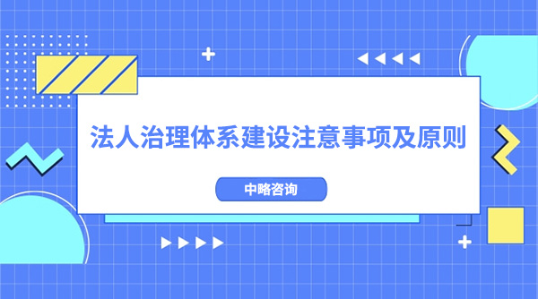 法人治理体系建设注意事项及原则