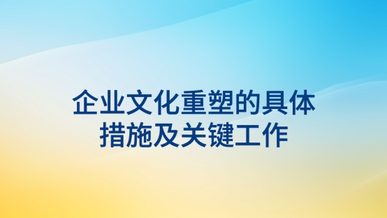 皇家体育(China)官方网站文化重塑的具体措施及关键工作